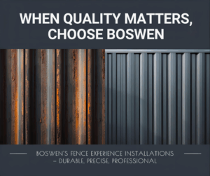 Comparison of poorly installed fence