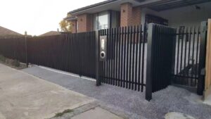 blade fence installed in a residential property