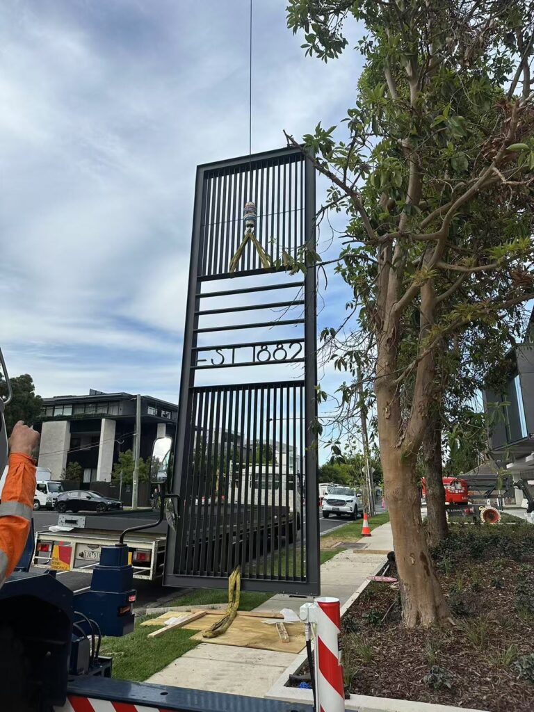 8m High Custom Automatic Aluminium Gates Brighton Grammar School